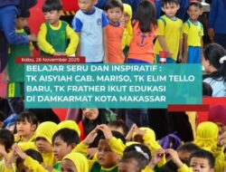 Damkarmat Makassar Terima 152 Siswa TK dalam Kegiatan Outing Class Edukasi Kebakaran