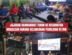 JAJARAN DAMKARMAT TURUN KE KECAMATAN MAKASSAR DUKUNG KELANCARAN PEMILIHAN RT/RW