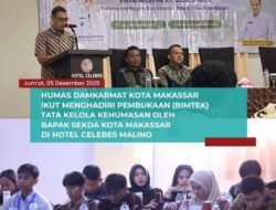 Humas Damkarmat bersama jajaran Humas SKPD se-Kota Makassar mengikuti kegiatan Bimbingan Teknis (Bimtek) Tata Kelola Kehumasan