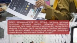 Saatnya Cek Kualitas! Tim ORTALA Sambangi Mako Damkarmat Makassar