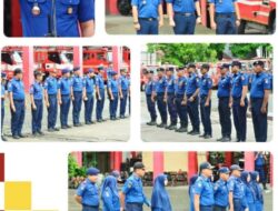 Apel Pagi Damkarmat Makassar Dipimpin Fadli Wellang, Tekankan Disiplin dan Integritas Personel