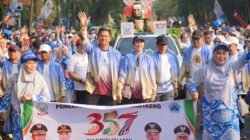 Bupati Bantaeng dan Ketua TP PKK Ikuti Jalan Sehat Anti Mager HUT ke-357 Sulsel